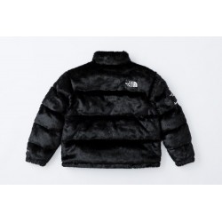 Supreme The North Face Faux Fur Nuptse Jacket Black