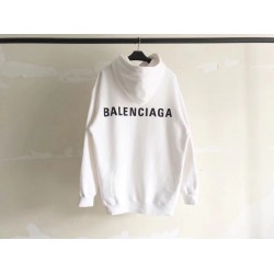 Balenciaga Back Logo White Hoodie