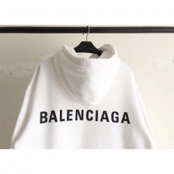 Balenciaga Back Logo White Hoodie