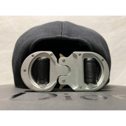 DIOR x ALYX New Black Cotton & Leather Baseball Cap With CD Buckle