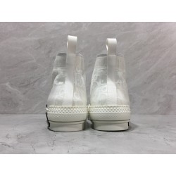 Dior B23 Hi Top Sneakers oblique monogram triple white