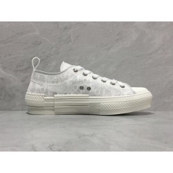 Dior B23 LowTop Sneakers oblique monogram Triple White