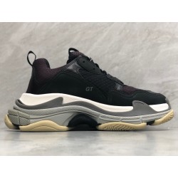 GT Batch Balenciaga Triple S Black Burgundy White 2018 Font