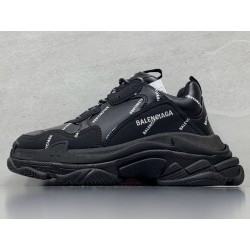 GT Batch Balenciaga Triple S All Over Logo Black