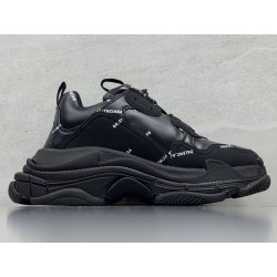 GT Batch Balenciaga Triple S All Over Logo Black