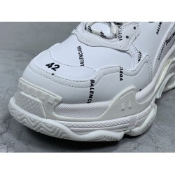 GT Batch Balenciaga Triple S All Over Logo White