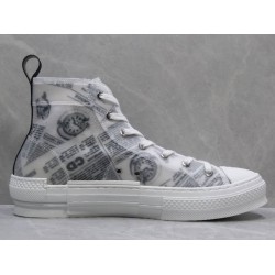 GT Dior B23 x Daniel Arsham Newspaper Print Hi Top Sneaker