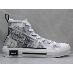 GT Dior B23 x Daniel Arsham Newspaper Print Hi Top Sneaker