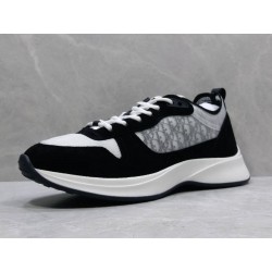 GT Dior B25 Oblique Canvas and Suede Sneaker Black