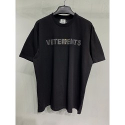 Vetements Swarovski Tee Black