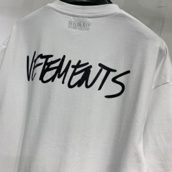 Vetements Script Tee White