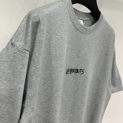 Vetements Script Tee Grey Marl