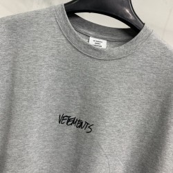 Vetements Script Tee Grey Marl