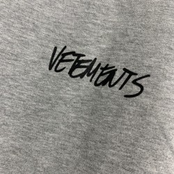 Vetements Script Tee Grey Marl