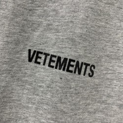 Vetements logo Tee Grey Marl