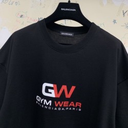 Balenciaga Gym Wear Large Fit Tee Black