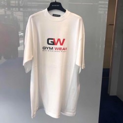 Balenciaga Gym Wear Large Fit Tee White