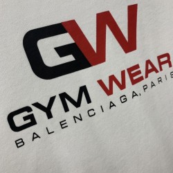 Balenciaga Gym Wear Large Fit Tee White