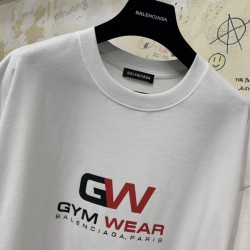 Balenciaga Gym Wear Large Fit Tee White