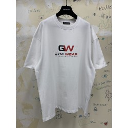 Balenciaga Gym Wear Large Fit Tee White