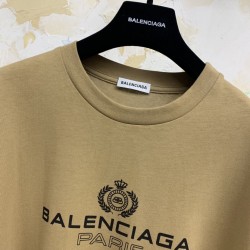 Balenciaga Paris Large Fit Tee Khaki