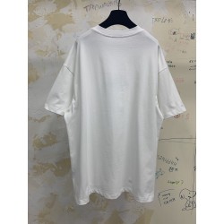 Balenciaga Logo Large Fit Tee White