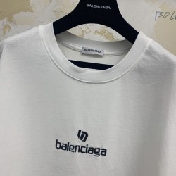 Balenciaga Logo Large Fit Tee White