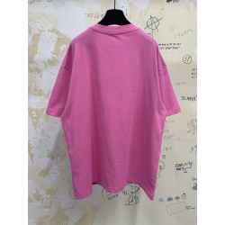 Balenciaga Logo Large Fit Tee Pink