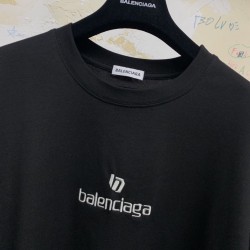 Balenciaga Logo Large Fit Tee Black