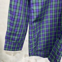 Balenciaga Check Shirt Blue