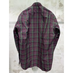 Balenciaga Check Shirt Maroon