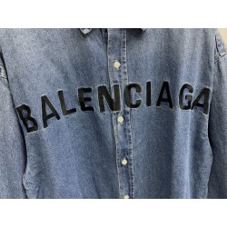 Balenciaga Denim Shirt Logo