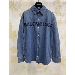 Balenciaga Denim Shirt Logo