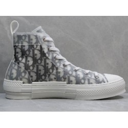 Dior B23 Hi Top Sneakers Oblique Monogram White