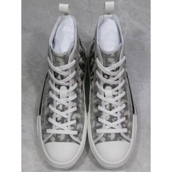 Dior B23 Hi Top Sneakers Oblique Monogram White