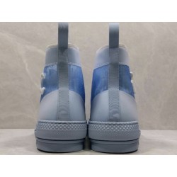 GT Dior B23 x Daniel Arsham High-Top Sneakers Light Blue Dior Oblique