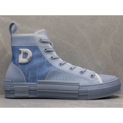 GT Dior B23 x Daniel Arsham High-Top Sneakers Light Blue Dior Oblique