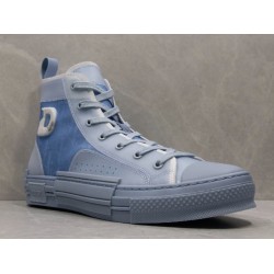 GT Dior B23 x Daniel Arsham High-Top Sneakers Light Blue Dior Oblique