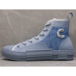 GT Dior B23 x Daniel Arsham High-Top Sneakers Light Blue Dior Oblique