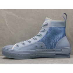 GT Dior B23 x Daniel Arsham High-Top Sneakers Light Blue Dior Oblique