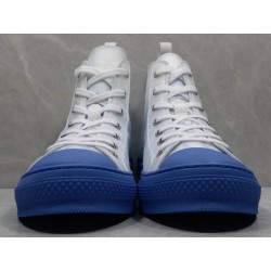 GT Dior B23 Hi Top Sneaker White Blue Canvas