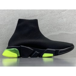 GT Balenciaga Speed Trainer Clear Sole Black Yellow Fluo