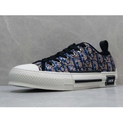 GT Dior B23 Low-top Sneaker Beige and Blue Oblique Strass