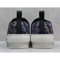 GT Dior B23 Low-top Sneaker Beige and Blue Oblique Strass