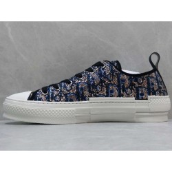 GT Dior B23 Low-top Sneaker Beige and Blue Oblique Strass