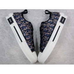 GT Dior B23 Low-top Sneaker Beige and Blue Oblique Strass