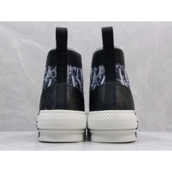 GT B23 Hi Top Sneaker Black and White Dior Oblique