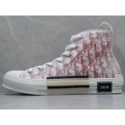 GT B23 Hi Top Sneaker Red and White Dior Oblique Canvas