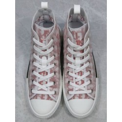 GT B23 Hi Top Sneaker Red and White Dior Oblique Canvas